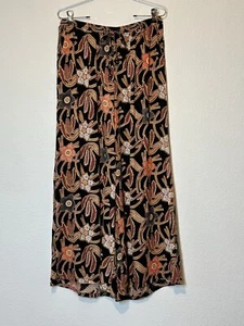 Christian Siriano Pants Medium Boho Tropical Palazzo Floral Party Travel 30x28 - Picture 1 of 12