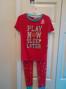 Highland Originals Boys 2 Piece Red Sports Pants Pajama Set Size 8 New - Picture 1 of 7