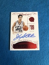 2014-15 Panini Flawless John Stockton Hall of Fame On Card Auto /15 HOF-JS