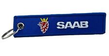 SAAB Fabric Embroidery Car Keyring Car Branded Key Chain Gift Swedish Car