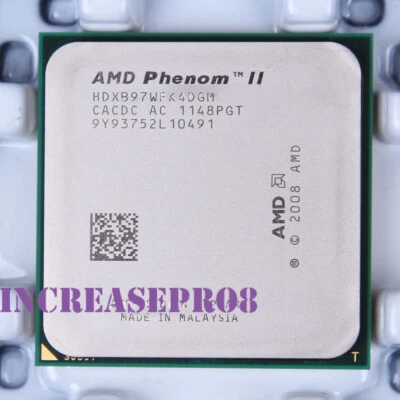 AMD Phenom II X4 B97 Processor 3.2 GHz HDXB97WFK4DGM Socket AM3 CPU 667 MHz - Image 1 of 4