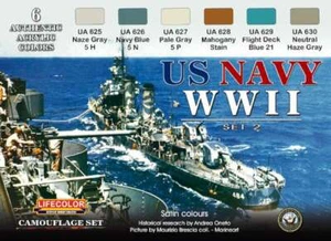 US Navy WWII #2 Camouflage Acrylic Set (6 22ml Bottles) - Picture 1 of 1