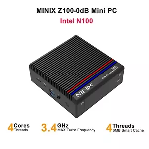 MINIX Z100-0dB Intel N100 Office Gaming Mini PC Sistema Windows originale ufficiale - Foto 1 di 12