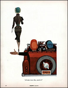 Esquire 1955 arte de dibujos animados sexista All right Lover Boy Watch it L39 - Imagen 1 de 1