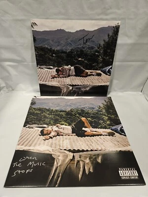 Signed Vinyl & Framed CD Jxdn - When the Music Stops LP Clear Insert Autographed - Image 1 of 4