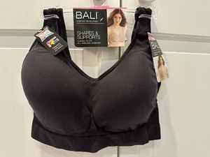 Bali BH Größe 2XL Schwarz Comfort Revolution Kabellos 3488 Neu mit Etikett - Bild 1 von 5