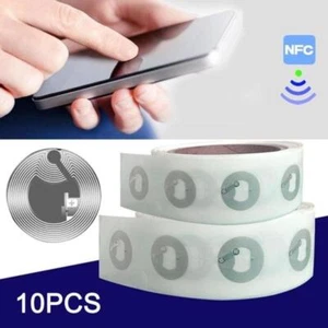 10 pcs/lot NFC Tags Label 25mm NTAG213 Blank Sticker Windows Nice J9 Mobile B8B4 - Zdjęcie 1 z 12