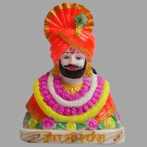Statua idolo Baba Khatu Shyam ji Murti per casa e Pooja oro 7,5 pollici - Foto 1 di 5