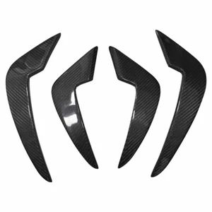 Real Carbon Fiber Front Bumper AC Wind Knife Fin For BMW 2 Series M2 F87 16-17 - Picture 1 of 11