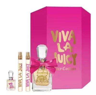 Juicy Couture Viva La Juicy EDP 4 Piece Macys Gift Set 3.4oz EDP Sprays NEW - Image 1 of 3