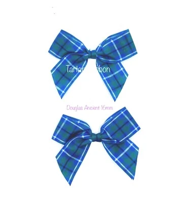 Tartan Ribbon Bows~Made from 25mm Ribbon~Choice of Tartan/Quantity - Image 1 of 4