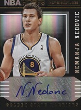 2014-15 Hoops Hot Signatures Warriors Basketball Card #33 Nemanja Nedovic