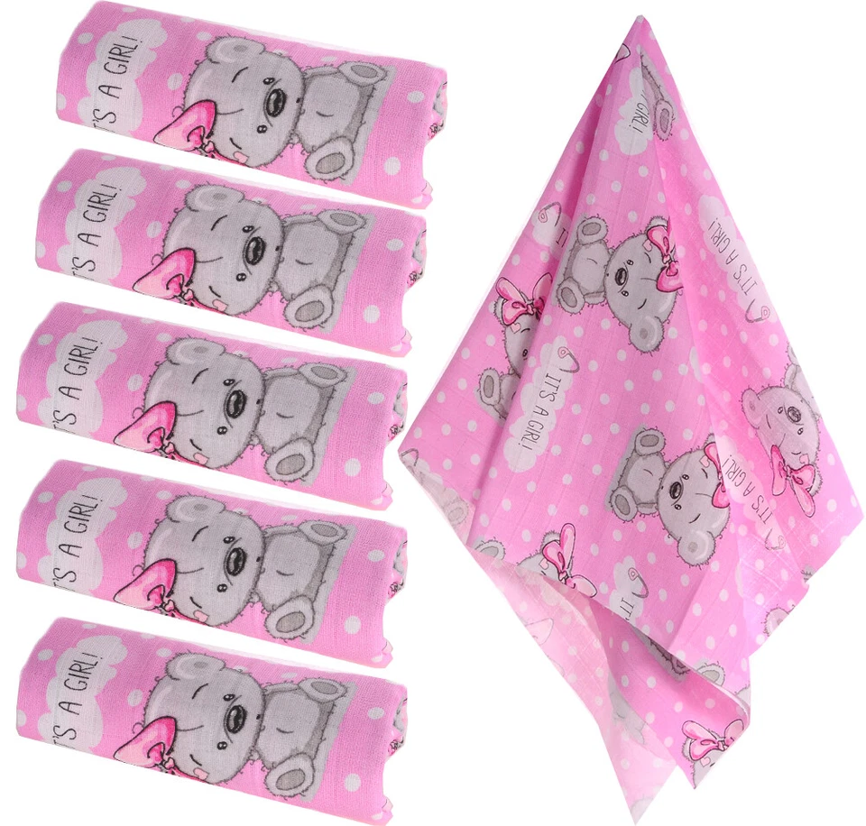 LA BORTINI Mullwindeln fein gewebte Spucktücher Baby Mulltücher Babytuch Tücher 1-20er