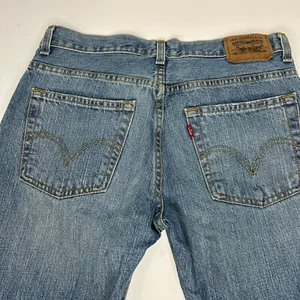Vtg Levis 527 Boys Size 18 Reg 29X29 Boot Cut Denim Jeans Medium Wash Blue - Picture 1 of 12