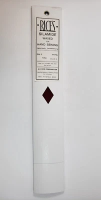 Rice's Waxed Silamide Skeins Hand Sewing Thread 675 Yds, Dark Red #7265 Size A - Image 1 of 4