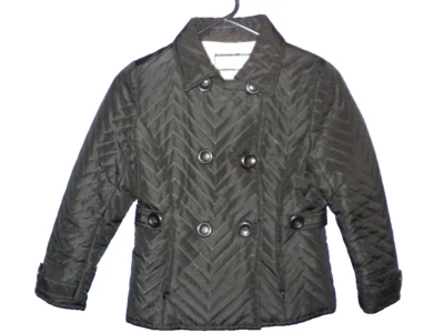 Chaqueta Rothschild Niñas Talla Pequeña (7/8) Ligera Acolchada Negra Botón Frontal Foto 1 de 3