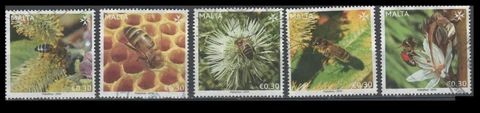 Malta ... Maltese Bees 2019 "Apiculture in Malta" (5 USED Stamps) Cover