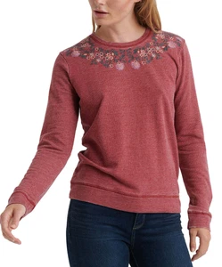 Lucky Brand Necklace Embroidered Sweatshirt Red S NWT! $69.50 - Picture 1 of 3