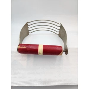 ECKO Teig/Gebäck, Mixer rot-weiß Holzgriff Vintage - Bild 1 von 5