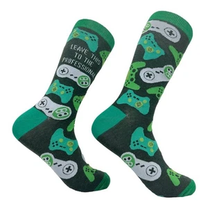 Calcetines Leave This To The Professionals para hombre divertidos videojuegos amantes calzado - Imagen 1 de 9