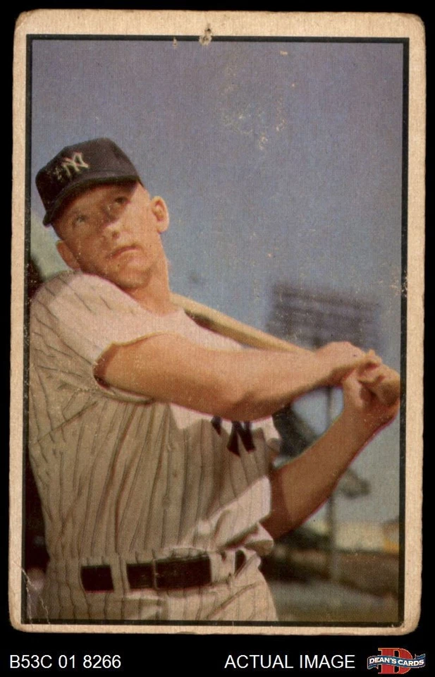 Bowman #59 Mickey Mantle Yankees 1953 Salón de la fama 1 - pobre Foto 1 de 1