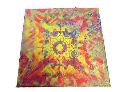 Musk Yai 8X8 OOAK ABSTRACT HAND PAINTED PAINTING 2025 CANVAS - Image 1 of 4