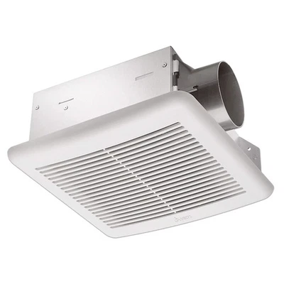 Ventilador de baño Delta BreezSlim 70 CFM con detección de humedad compacto silencioso energéticamente eficiente Foto 1 de 4