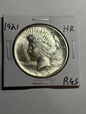 1921 P Peace Silver Dollar GEM BU UNC Key Date High Relief Nice Strike - Image 1 of 4