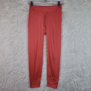 Large Patagonia Girls Coral Pink Capilene Baselayer Bottoms 25" Inseam - Picture 1 of 9