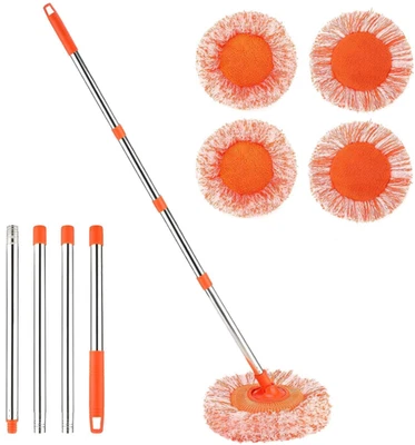 Fregona ajustable 155 厘米 giratoria 180° con 4 cabezales reutilizables limpieza — 第 1/4 张图片