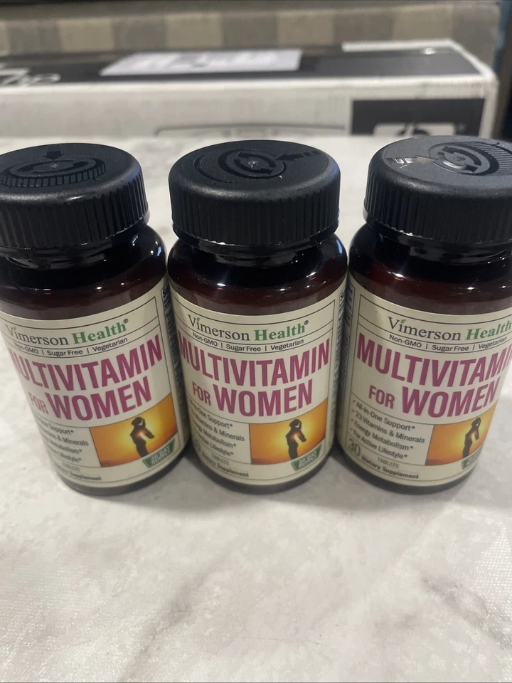 Lote 3 suplementos dietéticos multivitamínicos diarios para mujer Vimerson Health 30 caducidad 4/26 Foto 1 de 1