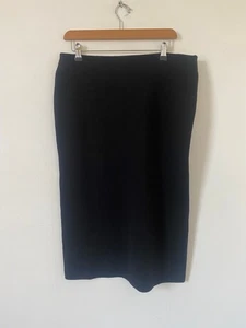COS Skirt Medium Black Wool Knee Length Knit Straight Pencil Elastiacted - Picture 1 of 8