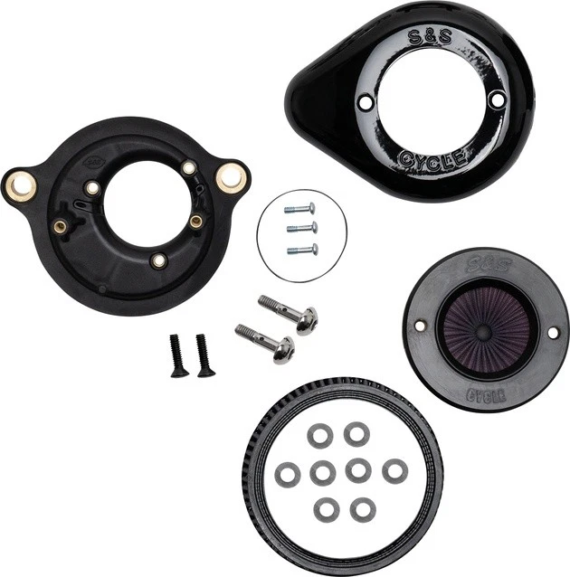 Kit de purificador de aire S&S Stealth Air Stinger lágrima negro 170-0718A Harley Davidson Foto 1 de 1
