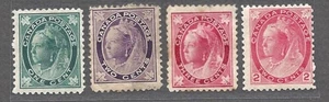 Canada Stamps Victoria MH Lot, #'s 67, 68, 68, 77, All MH, F Overall, CV +/- $30 - Picture 1 of 2