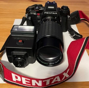 PENTAX PROGRAM A SLR 35mm camera with moginon 1-4.0 70-210mm zoom lens - Imagen 1 de 7