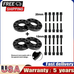 Wheel Spacer For BMW 2004-2013 GEARZAAR Set of 4 15mm&20mm 4PCS New Direct Fit - Picture 1 of 5