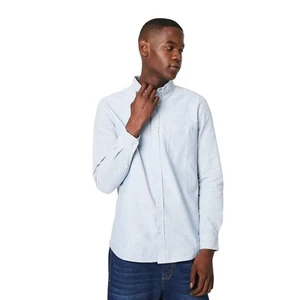 Maine Mens Fine Stripe Oxford Long-Sleeved Shirt DH7710 - Picture 1 of 3