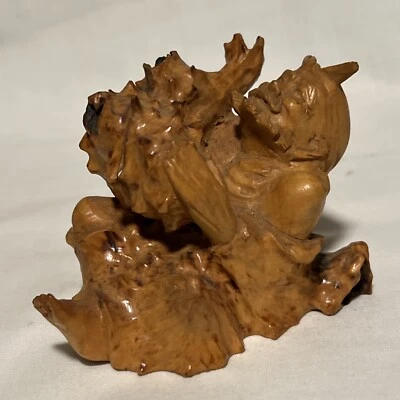 Chinese Warrior Wood Carving Burlwood? Figurine - Image 1 of 4