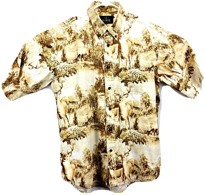 RedHead Men's Shirt No Size Short Sleeve Button Down Beige/White/Brown Outdoor - Image 1 of 4