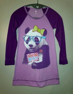 GUC GIRLS SO PURPLE PANDA NIGHTGOWN SIZE 7 - Picture 1 of 1