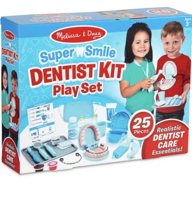 Melissa & Doug Super Smile Dentist Kit Toy Play Set 25 Pc Dental New Sealed - Image 1 of 4