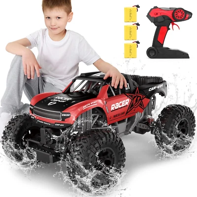 RC Trucks 4X4 Offroad Waterproof - 1:12 Scale Large Amphibious Remote Control C - Image 1 of 4