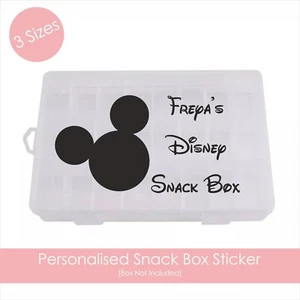 Pegatina de vinilo personalizada para caja de aperitivos - Nombre personalizado a medida - Imagen 1 de 3