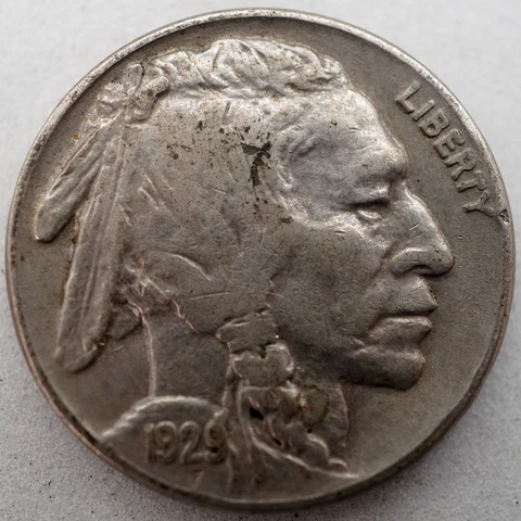 1929 Buffalo Nickel - VF - Full Horn Cover