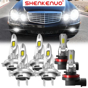 6X 6500K LED Headlight Hi/Lo Fog Light Bulb M12 For Mercedes-Benz E350 E320 E550 - Imagen 1 de 18