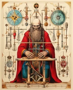 Eclectic 8x10 Line Art Prints Manuscript-Inspired Diverse Themes  72833651 - Picture 1 of 1