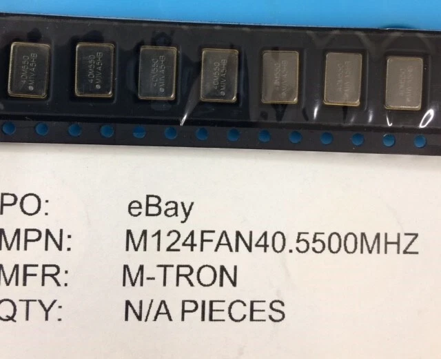M124FAN40.5500 M-TRON SMD OSCILLATOR ULTRA L-PROFILE 40.55MHZ SMD 4 PIECES - Image 1 of 1