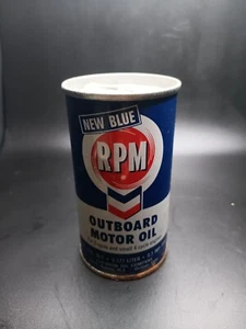 Vintage RPM Outboard Motor Oil Can 6 oz Can Full Chevron Oil Company Denver, CO - Picture 1 of 7