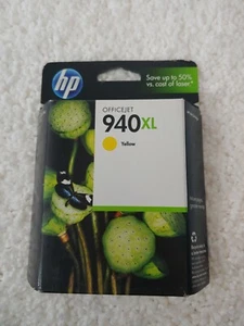 HP Genuine NEW 940XL Yellow Ink Cartridge C4909AN Expired NEW SEALED - Picture 1 of 3