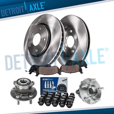 Rotores de disco dianteiro pastilhas de freio cubos de roda com 20 peças porcas para Fusion Lincoln MKZ - Imagem 1 de 4